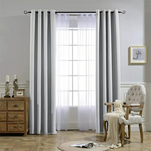 nicetown custom silver gray blackout grommet curtains