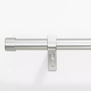 1 Inch Adjustable Curtain Rod with End Cap Finials, Length: 28-144Inch