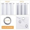 nicetown custom pure white 3 layer grommet blackout insulated curtains