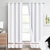 nicetown custom pure white 3 layer soundproof thermal insulated blackout curtains