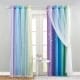 nicetown custom white sheer overlay rainbow blackout curtains