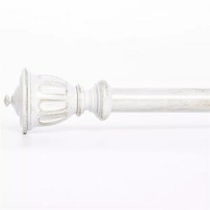 1 1/8 Inch Adjustable Antique Style Curtain Rod, Length: 28-144 Inch