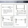 nicetown white spring tension rod installation guide