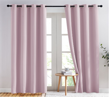 nicetown custom pink grommet curtains