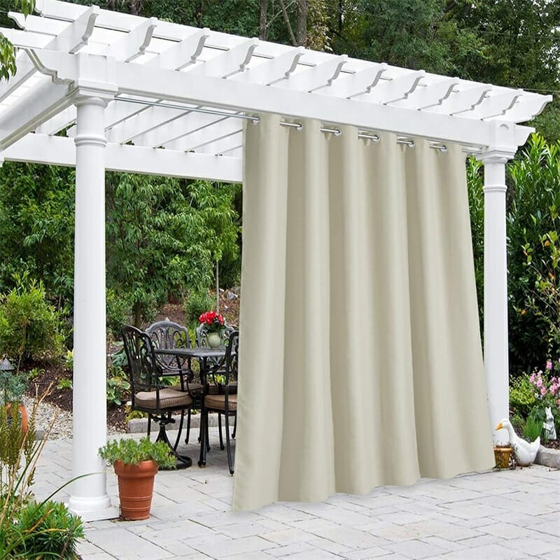 nicetown beige outdoor pergola curtains