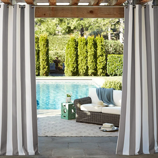 nicetown outdoor striped curtains