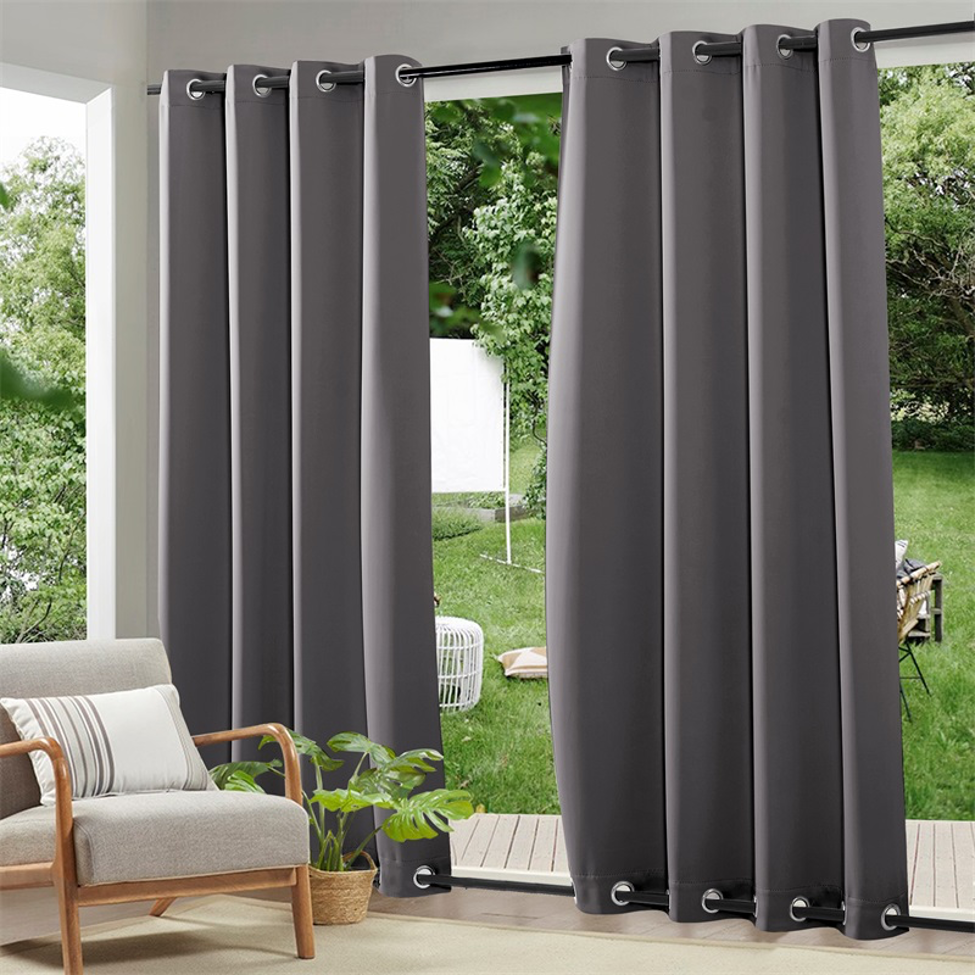 nicetown outdoor top & bottom grommet curtains