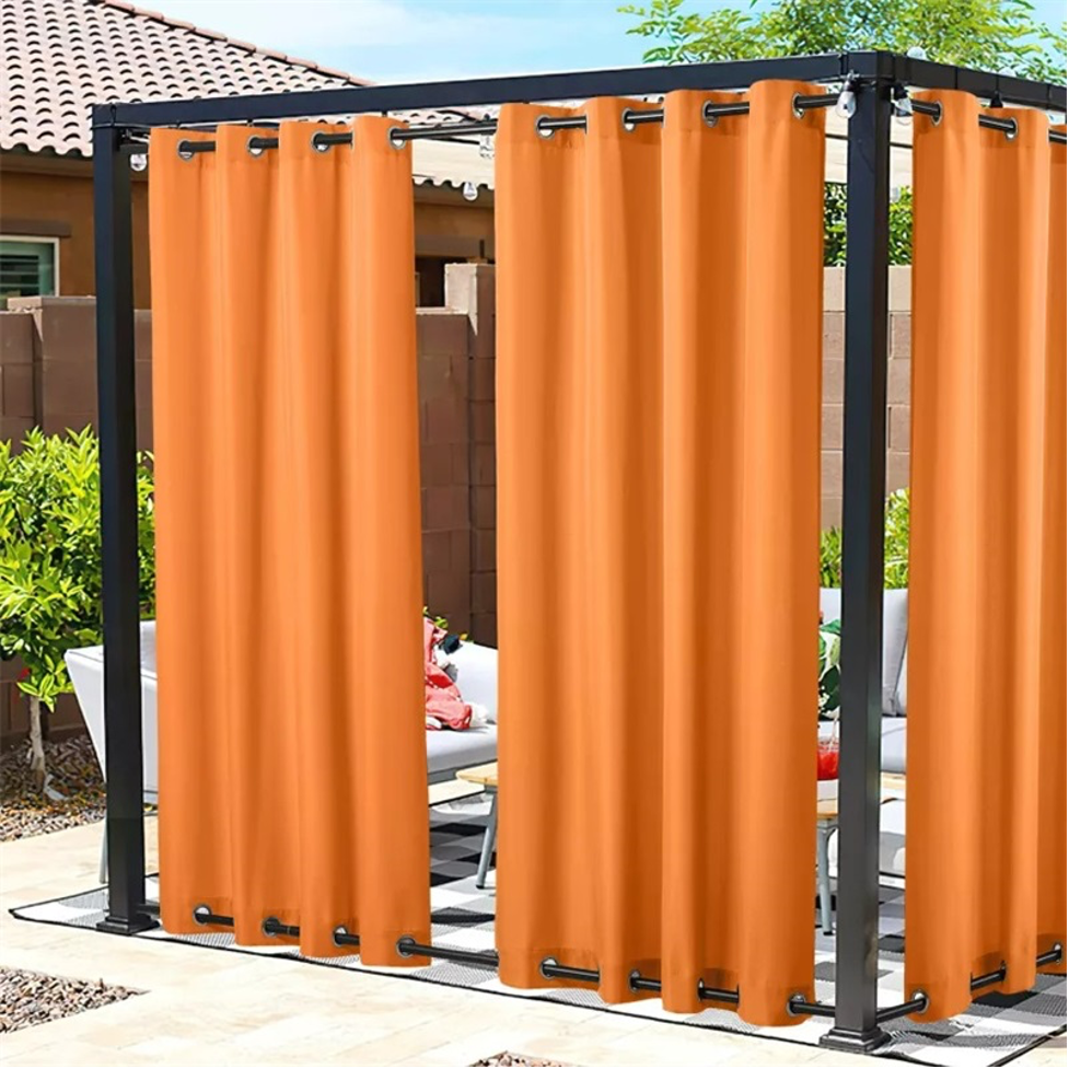 nicetown orange thermal insulated patio curtains