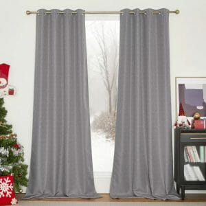Custom Cross Weave 100% Blackout Curtains Thermal Insulated Curtains