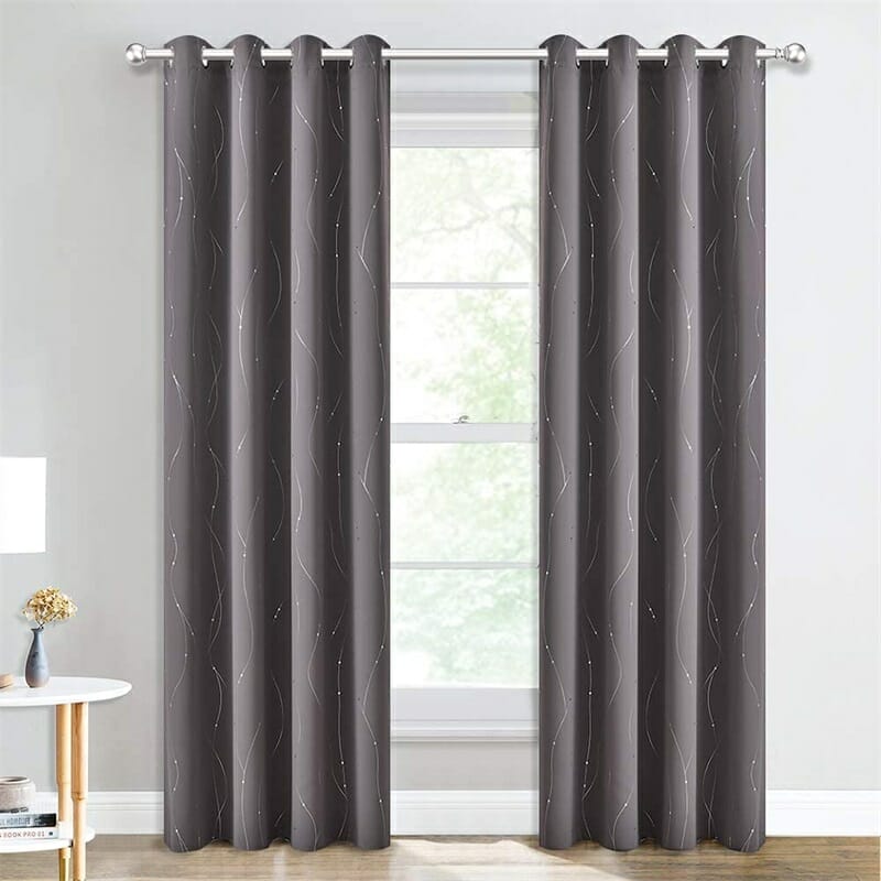 Bondi Woven Textured Chevron Blockout/Thermal Fully Lined Eyelet Curtains Grey 