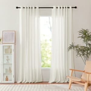Custom Pure Linen Light Filtering Sheer Curtain